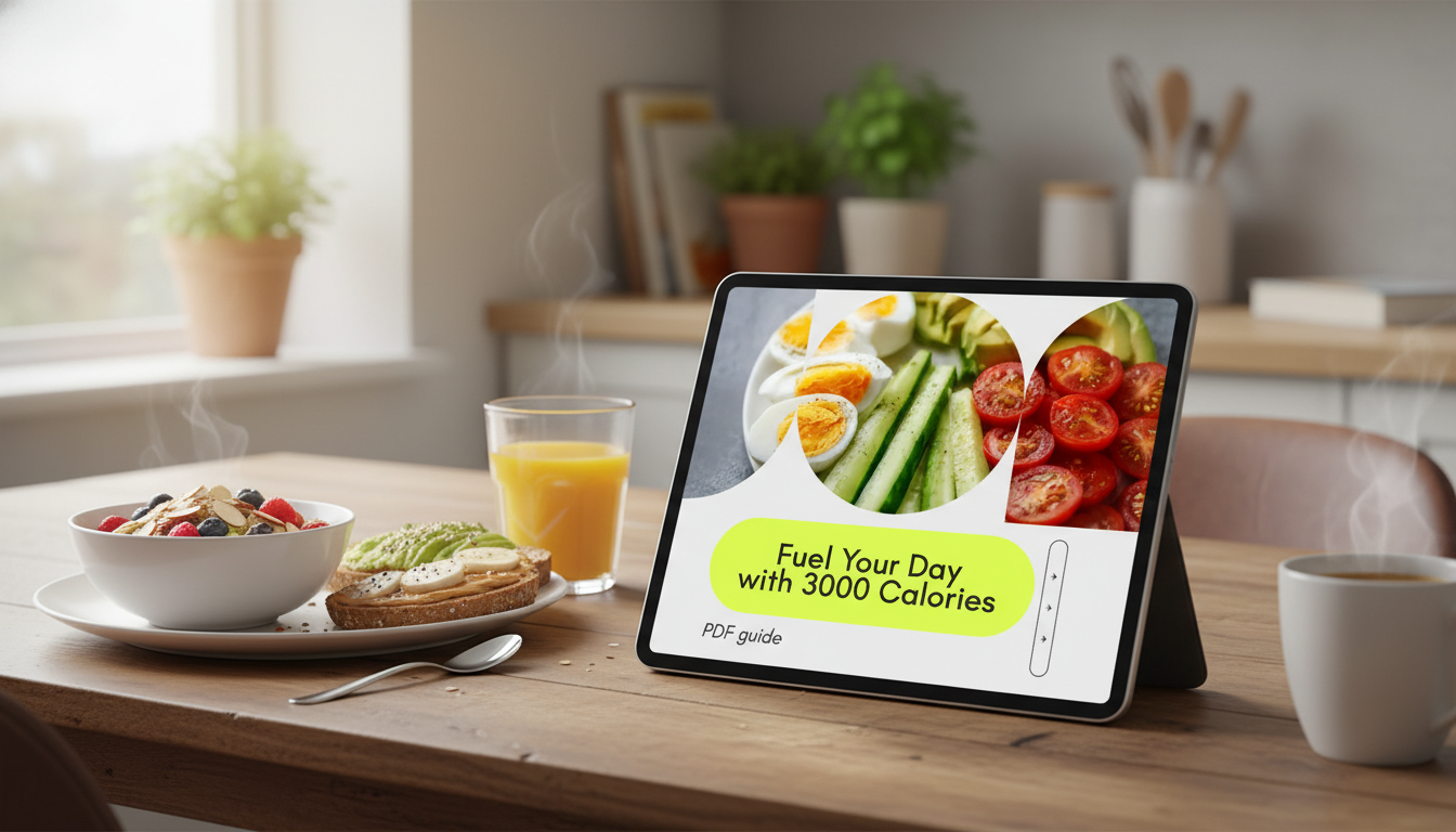 3000-Calorie Meal Plan: Balanced Macros for Energy
