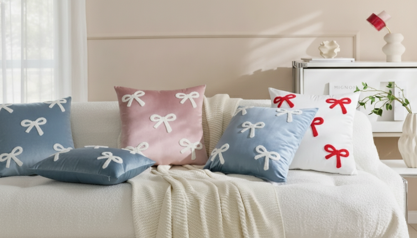 Bowknot Velvet Pillowcase: Instantly Elevate Your Sofa