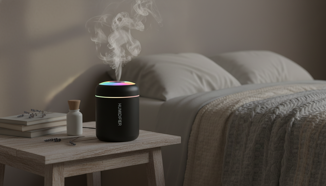 Mini USB Aroma Humidifier: Soft LED Oil Diffuser