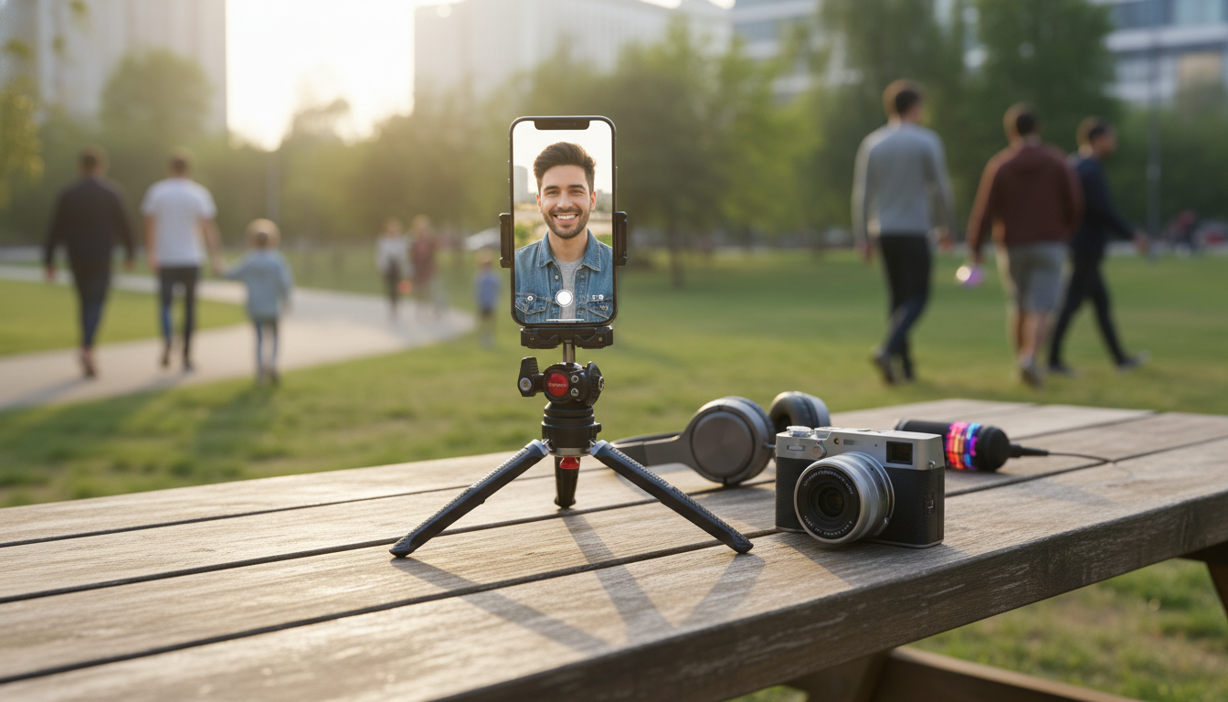 Phone Vlogging Tripod Kit: Smoother Shots with a 360° Ball Head