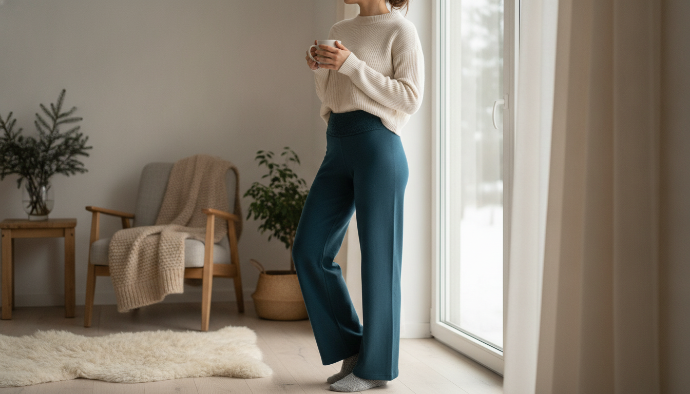 Warm High-Waist Fleece-Lined Yoga Pants for Winter