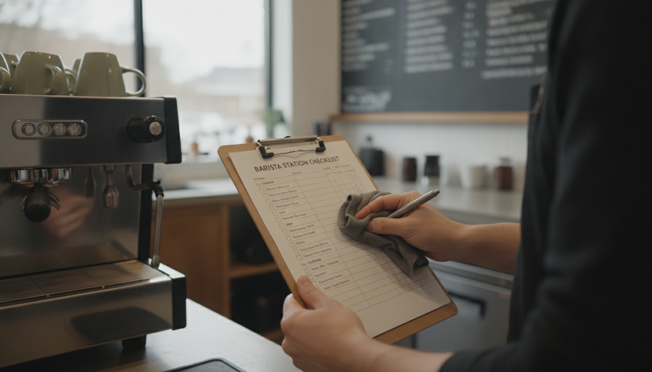 Barista Station Checklist: Startup, Shift & Closing