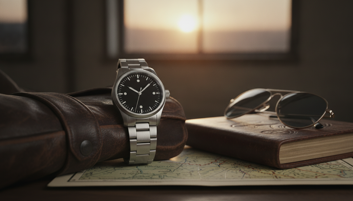 37mm Men’s Pilot-Style Automatic Watch: Compact Classic