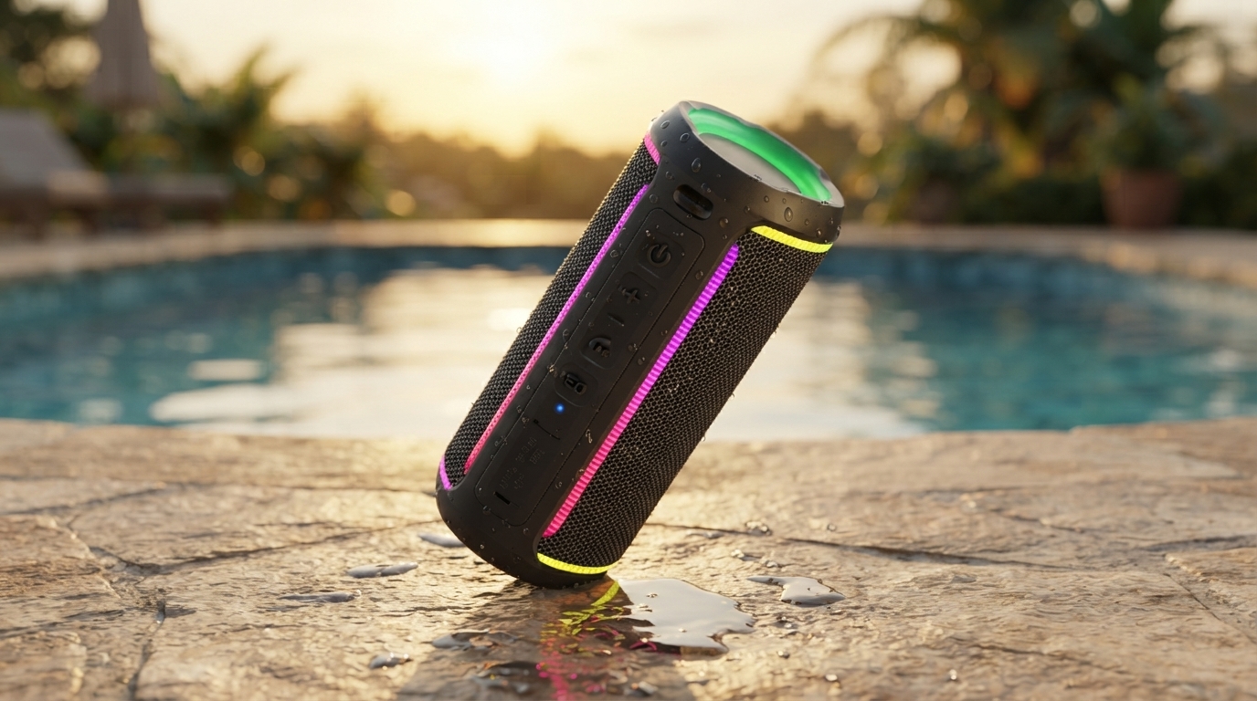 40W Portable Bluetooth Speaker: Bass, RGB, IPX7