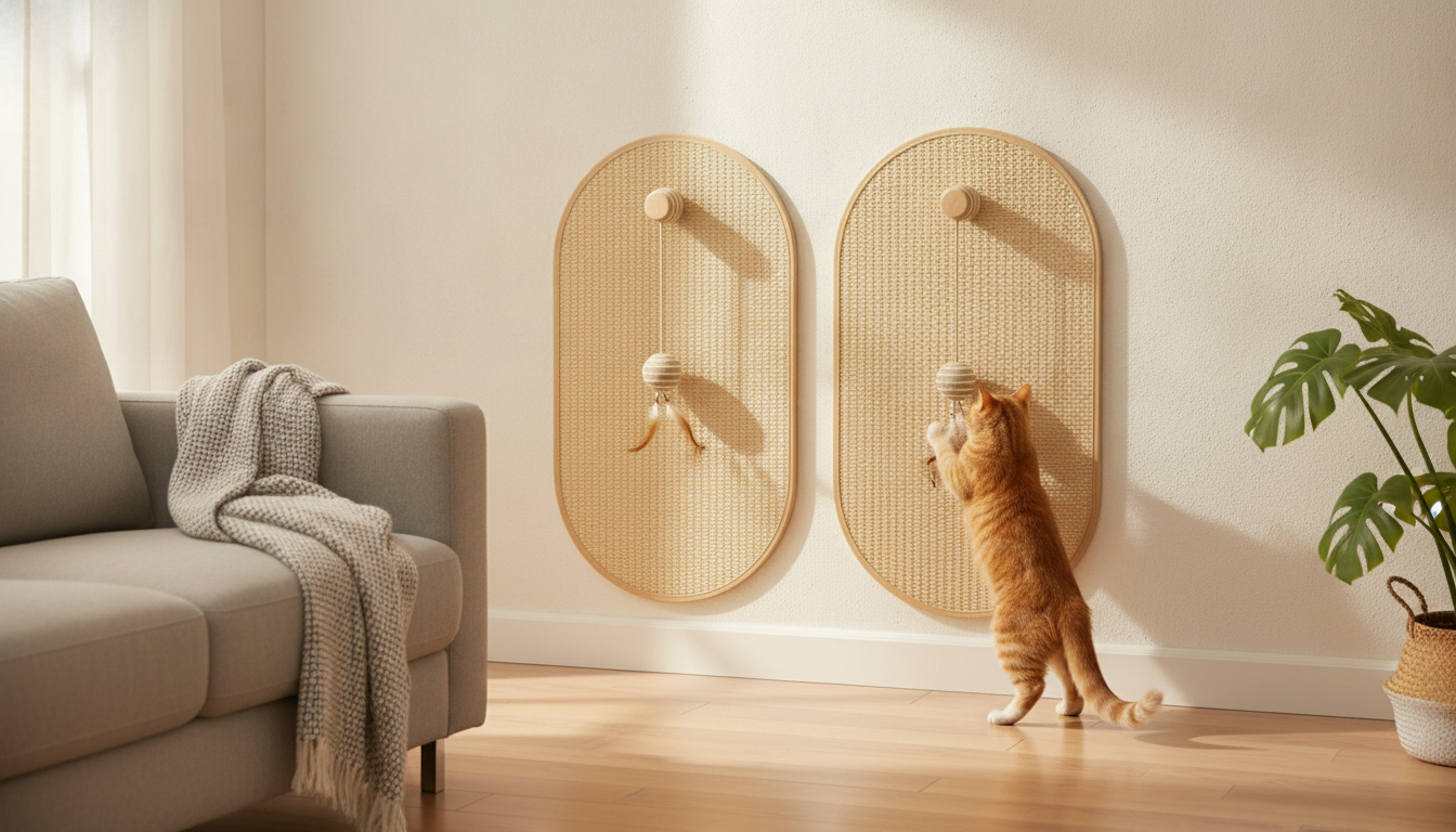 Sisal Cat Scratching Mat with Toy: Durable, Fun Relief