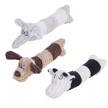 Corduroy Squeaky Plush Dog Toy for Training & Play